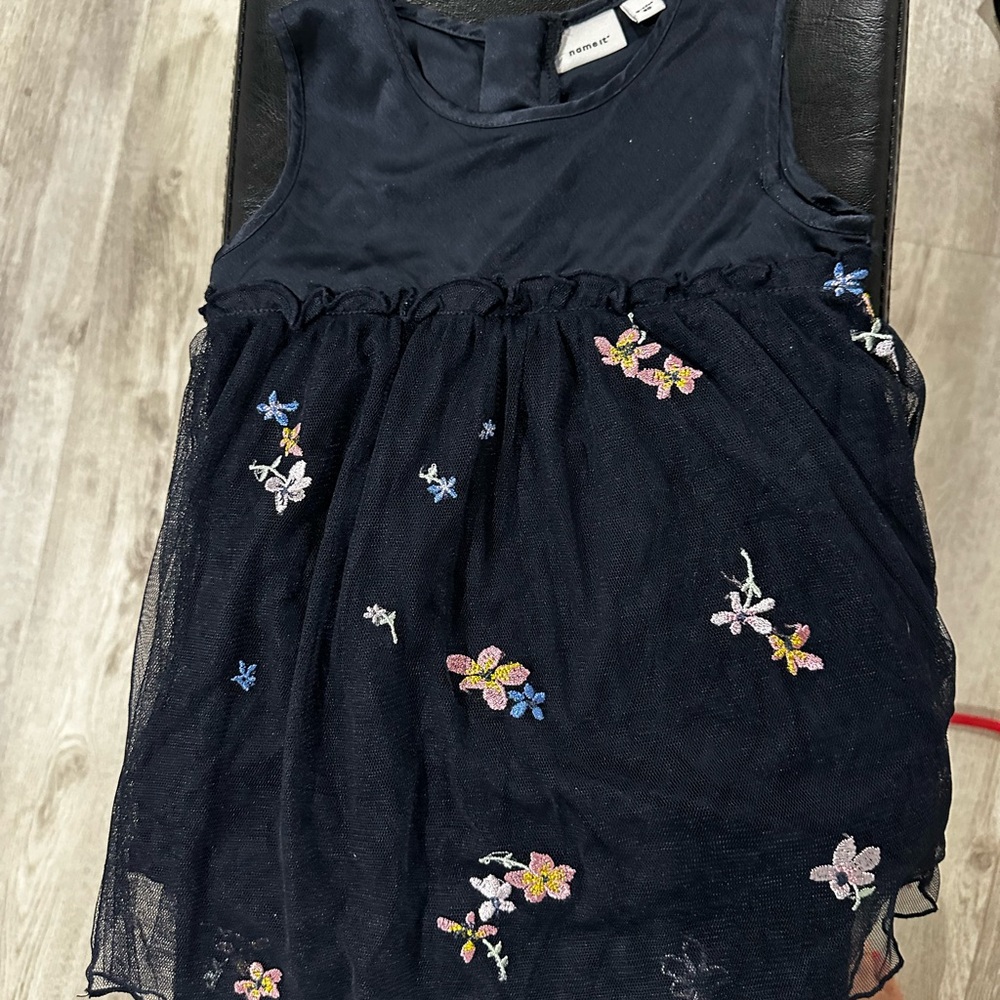 Name It Floral Embroidered Sleeveless Dress